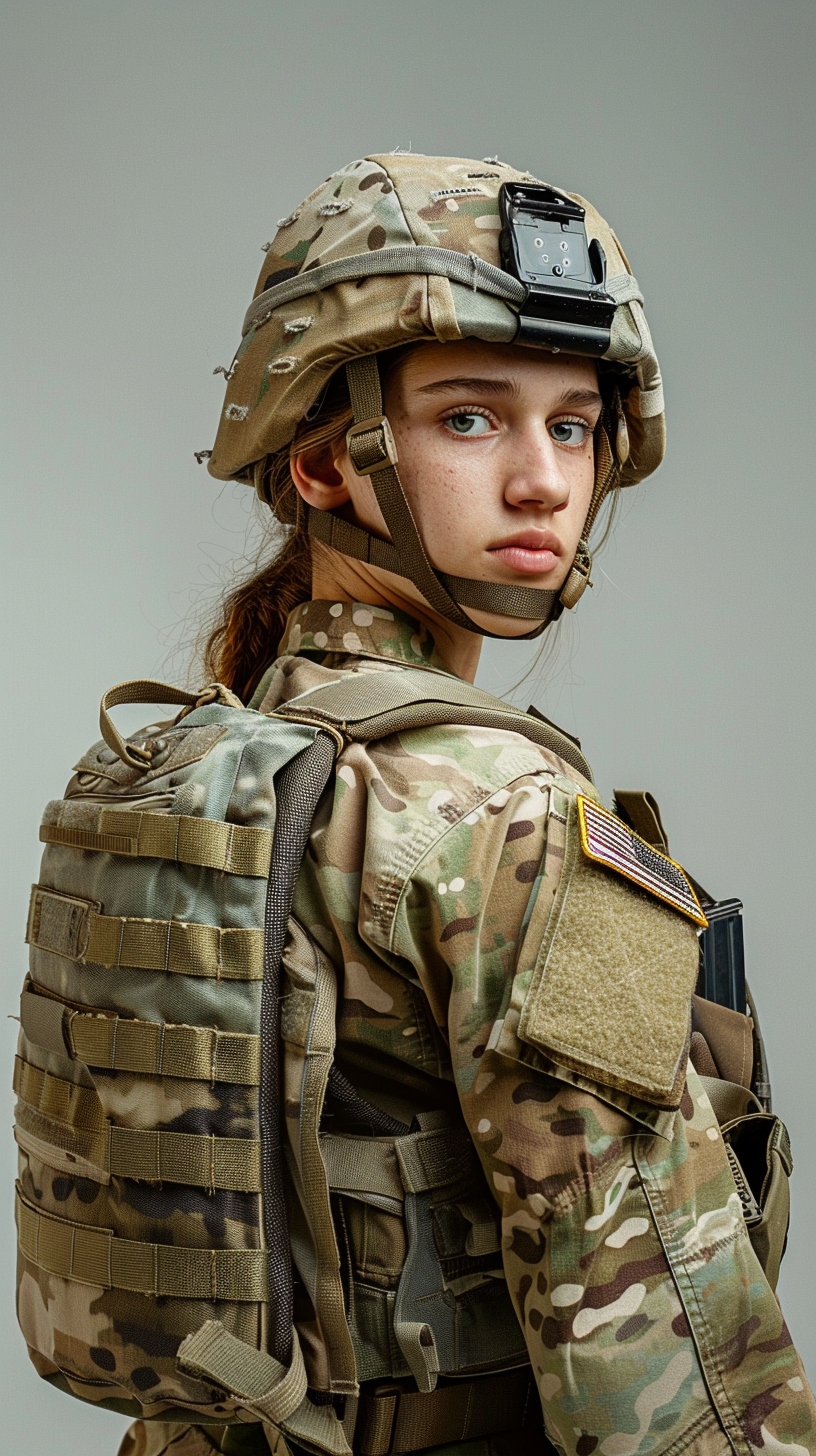 美军最新 🔥女兵力量,坚毅之美💪  👩‍🔫 看这位女战士,头