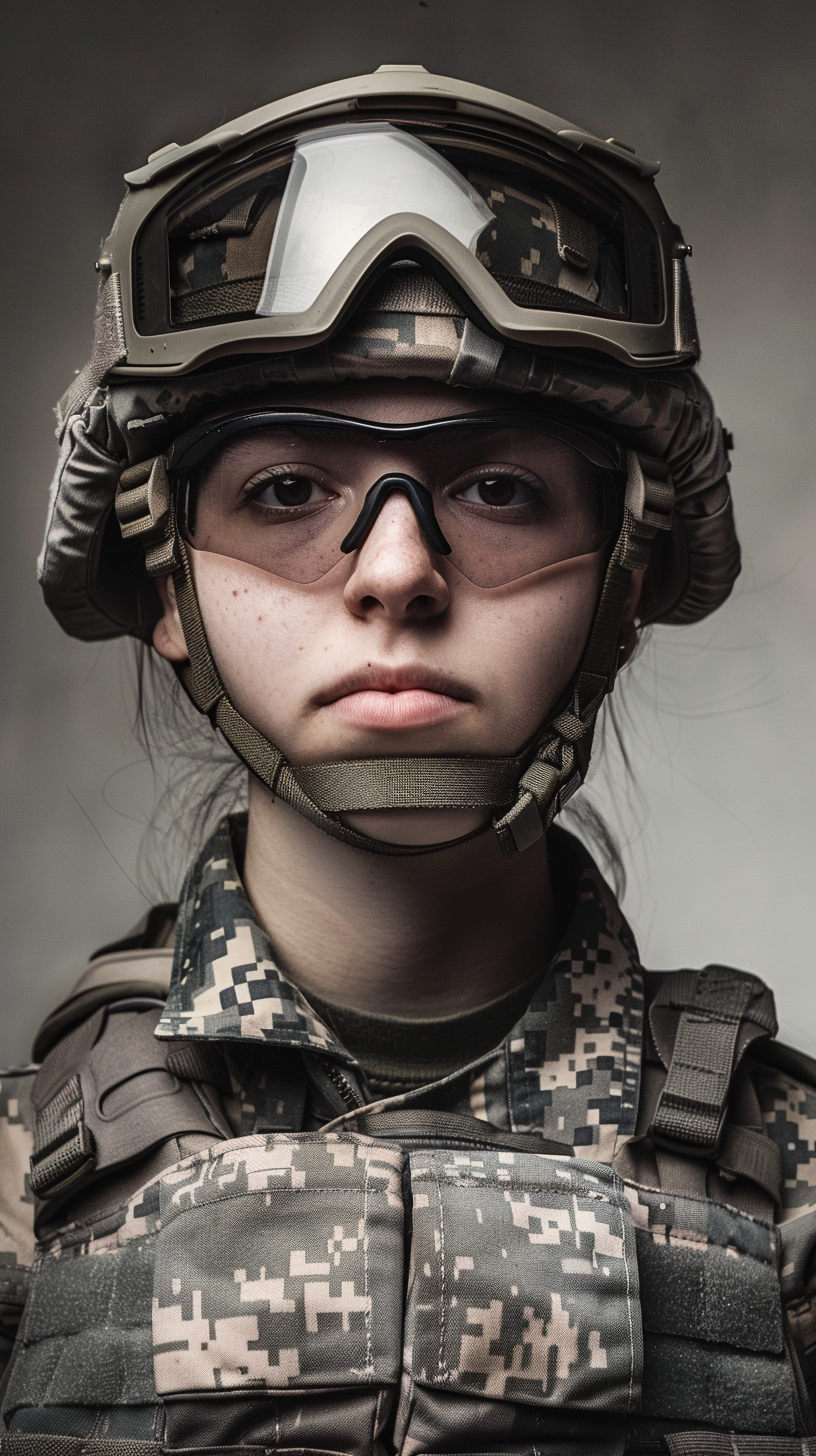 美军最新 🔥女兵力量,坚毅之美💪  👩‍🔫 看这位女战士,头