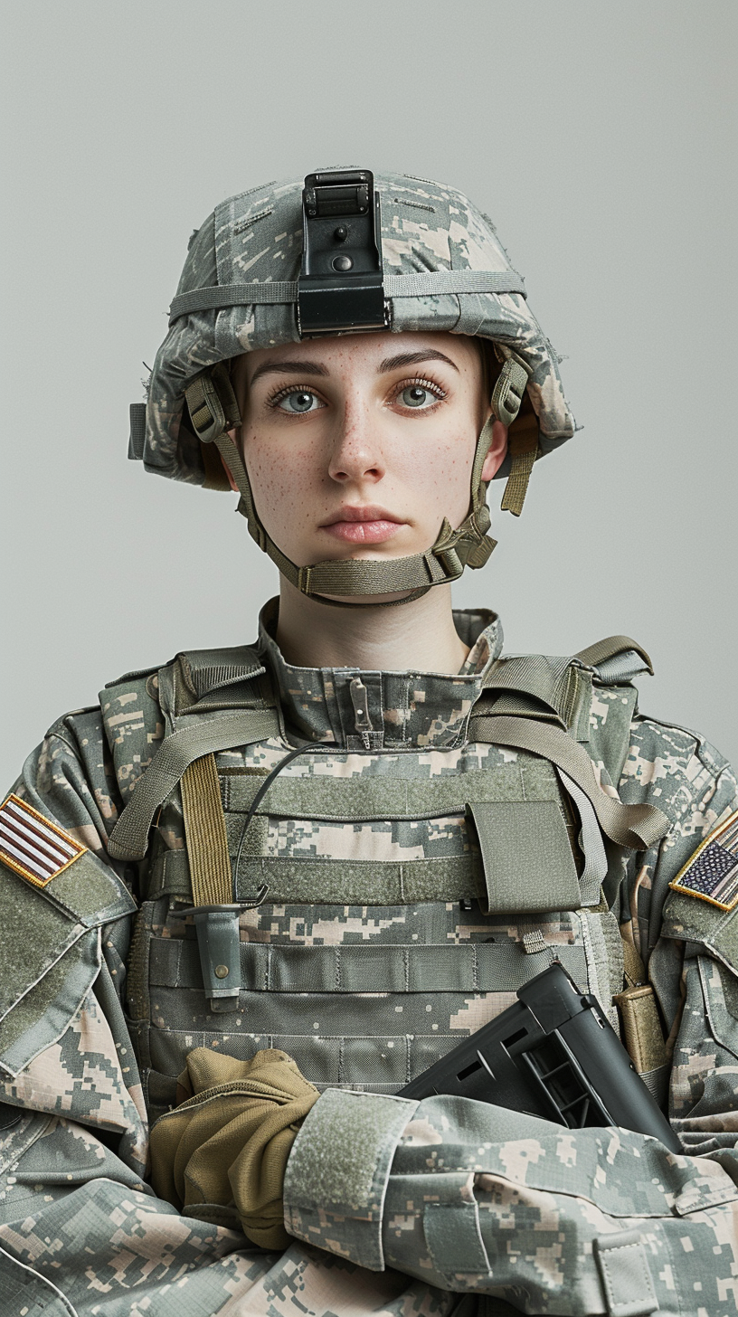 美军最新 🔥女兵力量,坚毅之美💪  👩‍🔫 看这位女战士,头