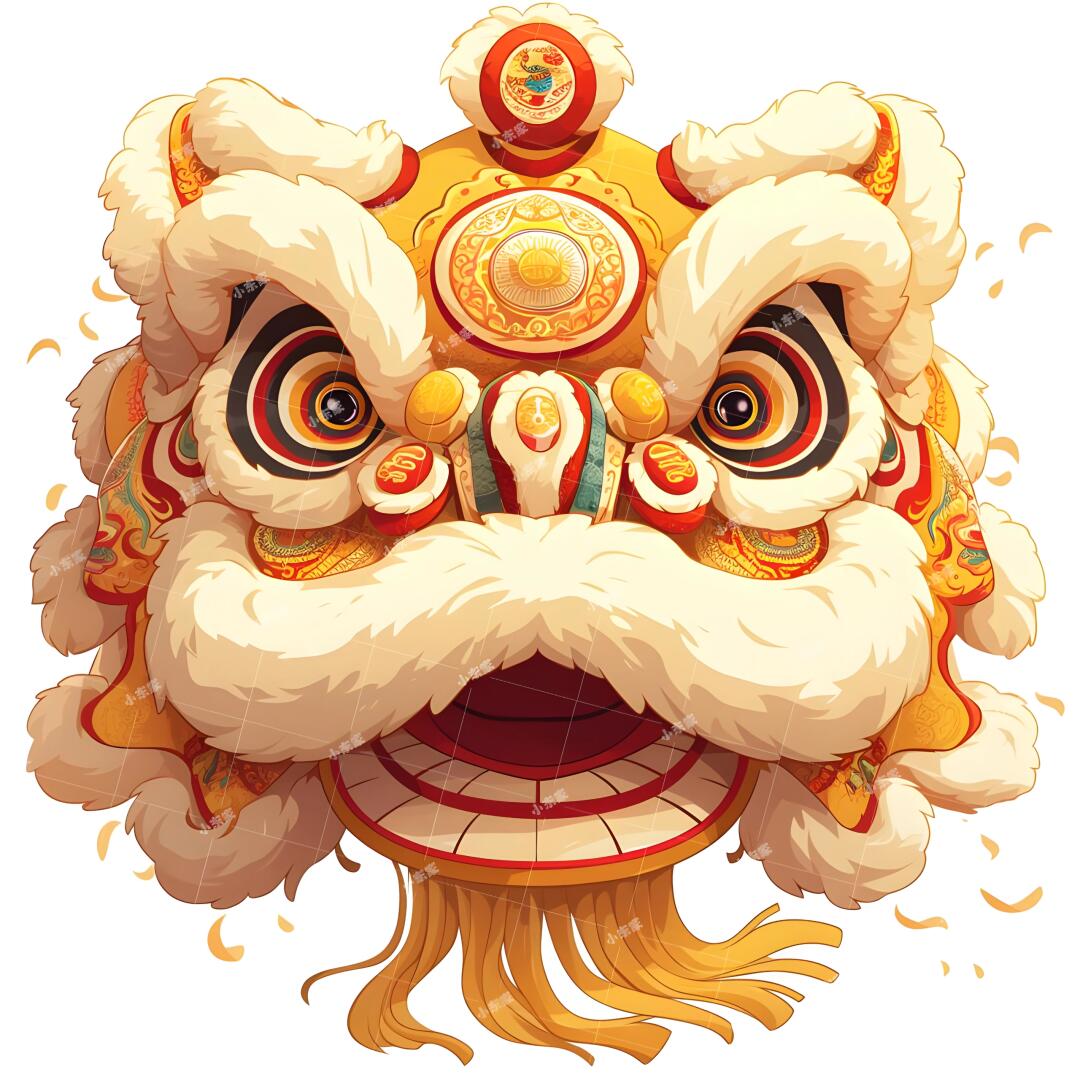 传统醒狮狮头的油彩以三国英雄人物的粤剧脸谱为基础,不同颜色的脸谱