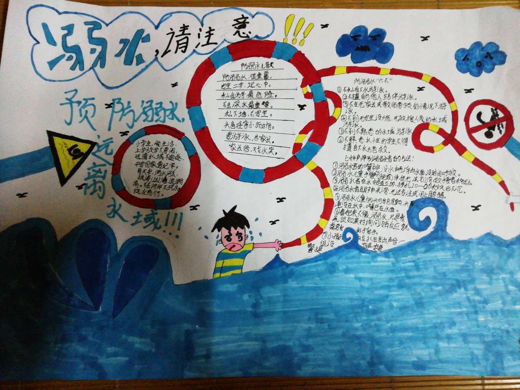 防溺水手抄报