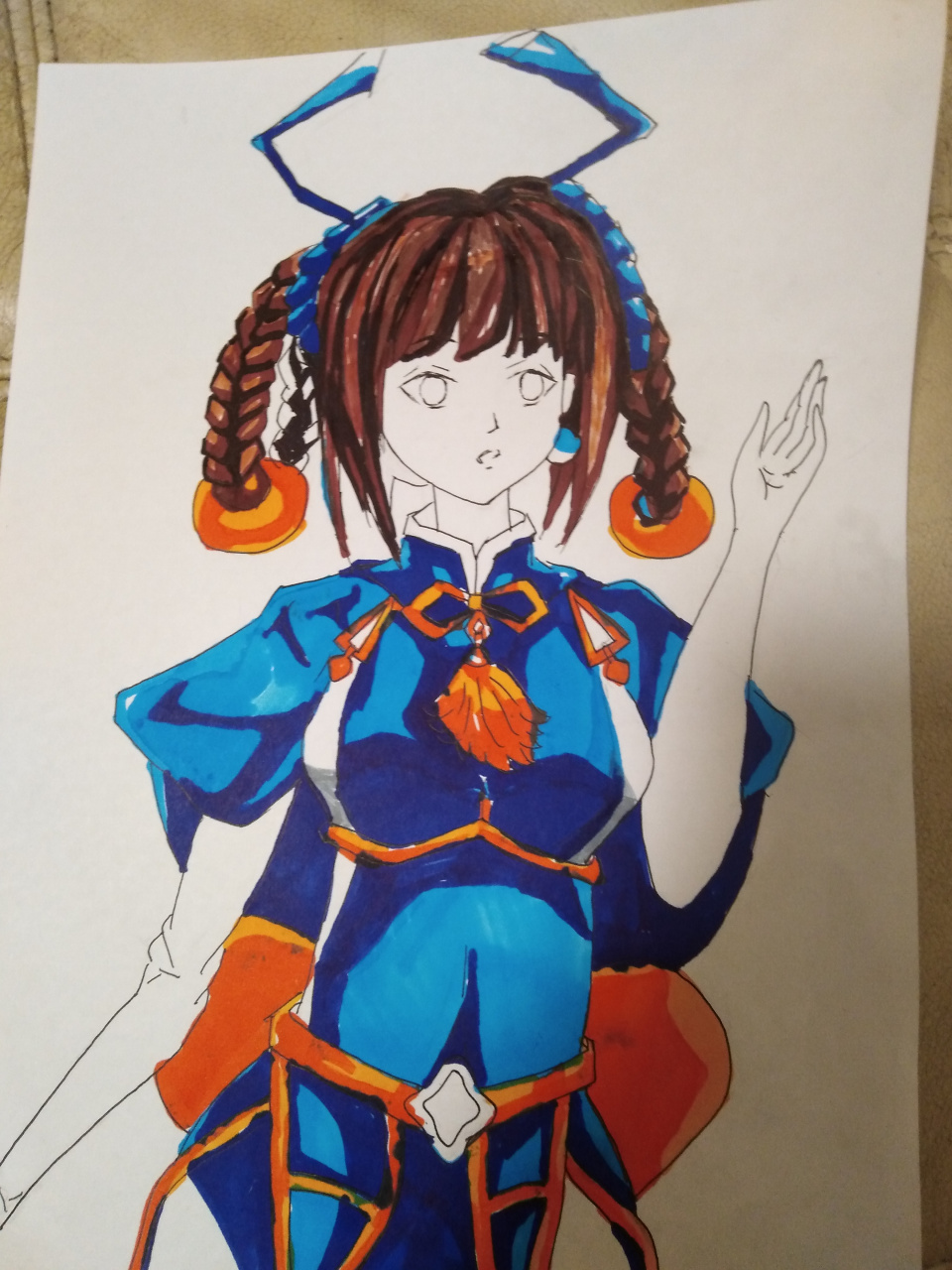 认真画的月无双,还没涂好颜色,不喜勿喷