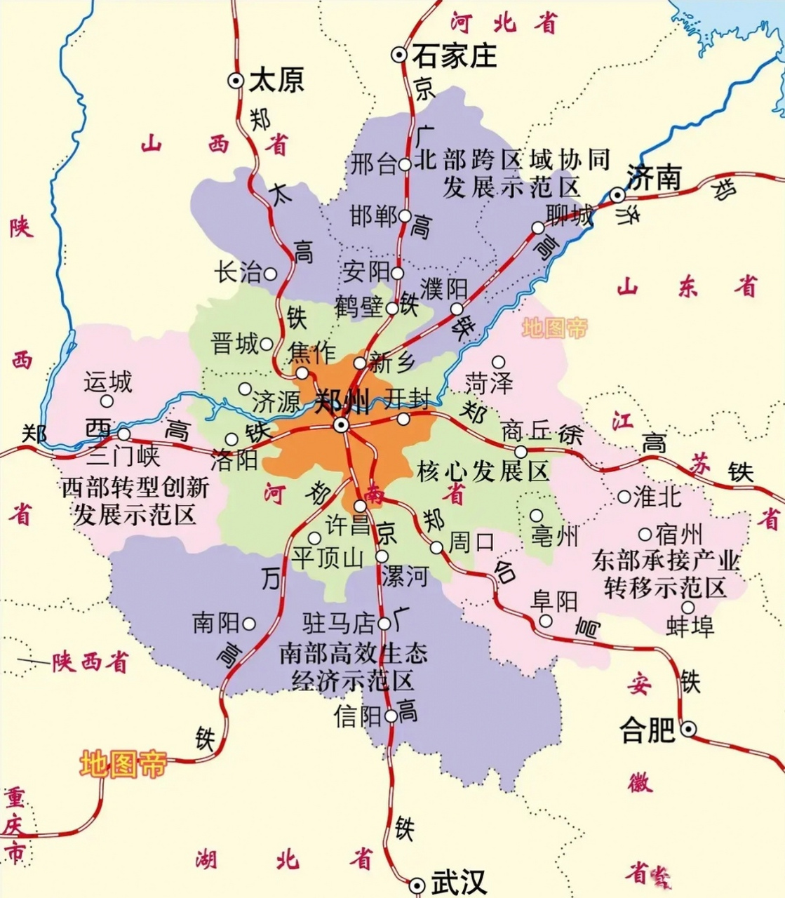 河南郑州这地理位置,这片地区叫做"中原",真的是名副其实.