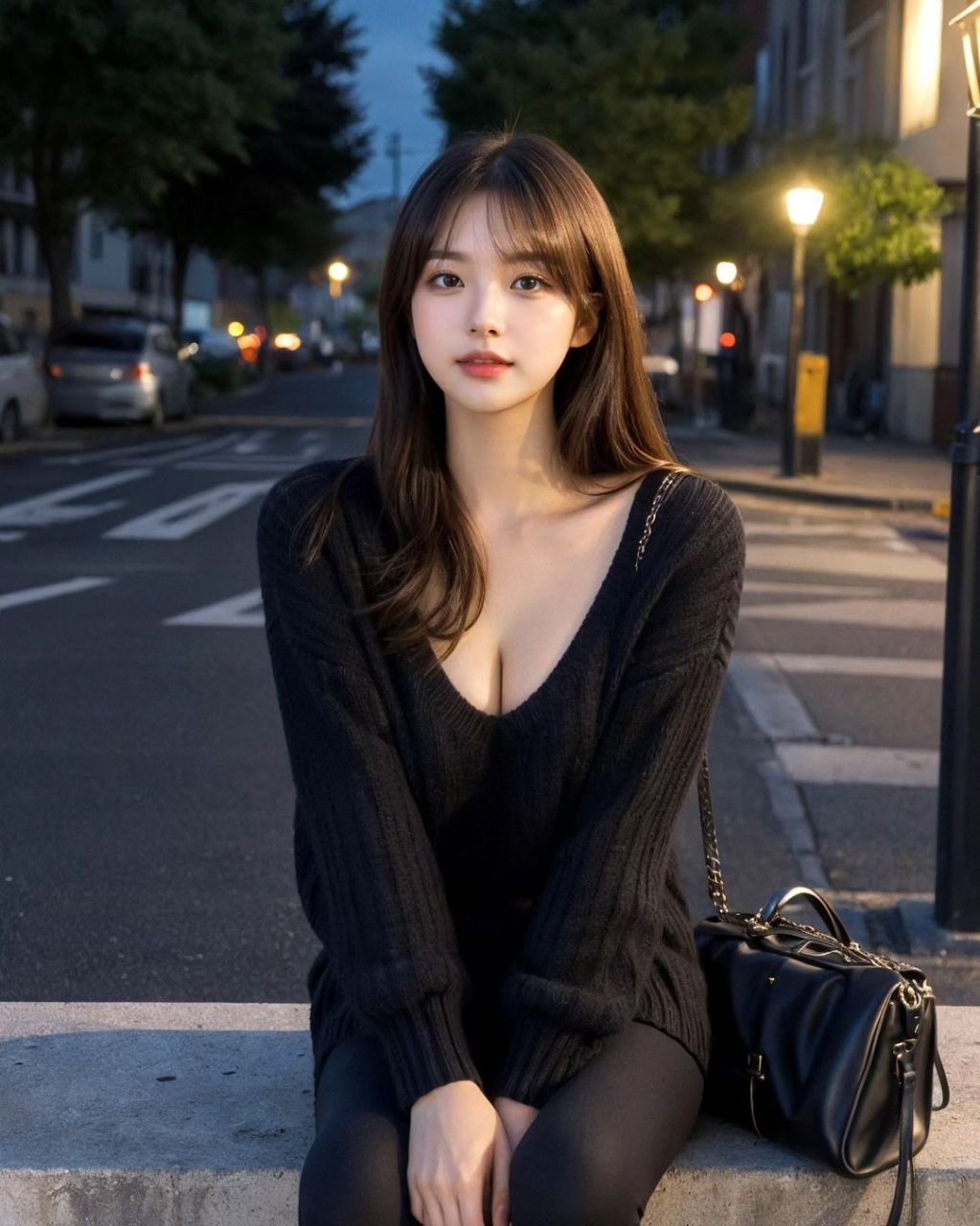 金娜熙,短发飘逸,身着一袭黑色透明连衣裙,如夜空中的流星,独具魅力.