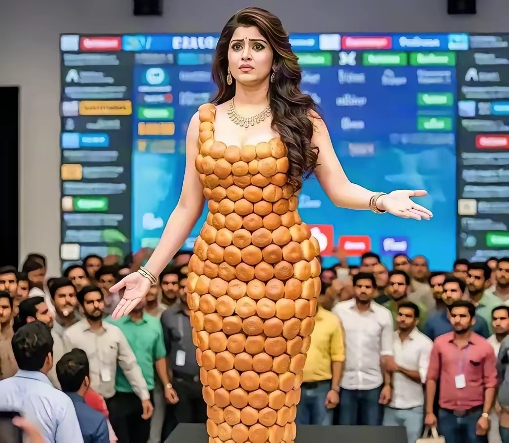 近日,印度一位女网红用面包做连衣裙惹众怒,被印度人痛骂浪费粮食