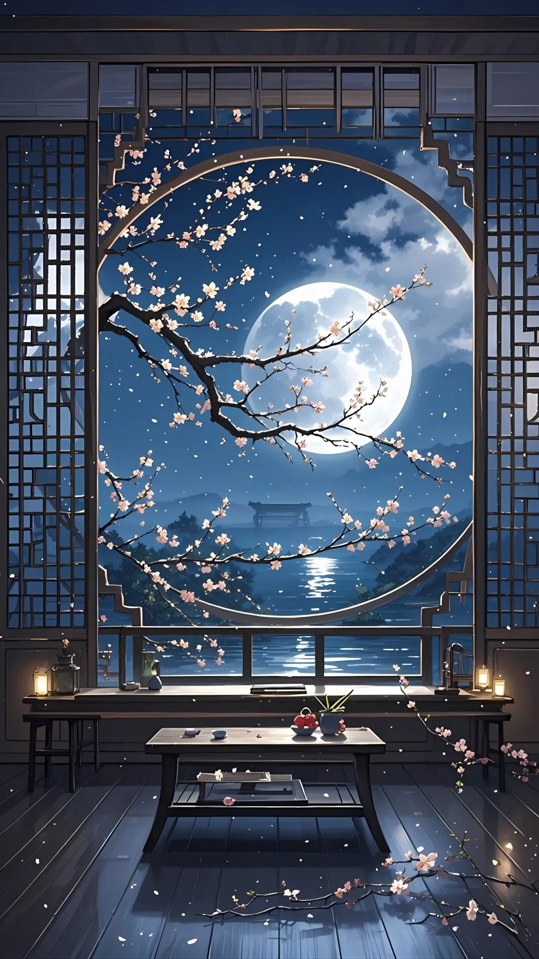 感怀之夜  夜色,宛若一幅缓缓铺陈的绝美画卷,悄无声息地笼罩大地