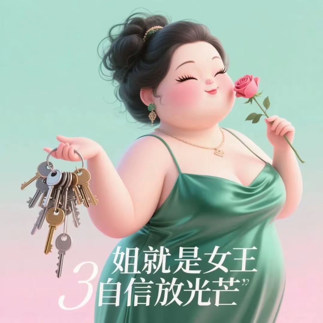 没有小姐的命,咱有"千斤"滴⑴峙 头像微信胖女人头像微胖卡通头像胖