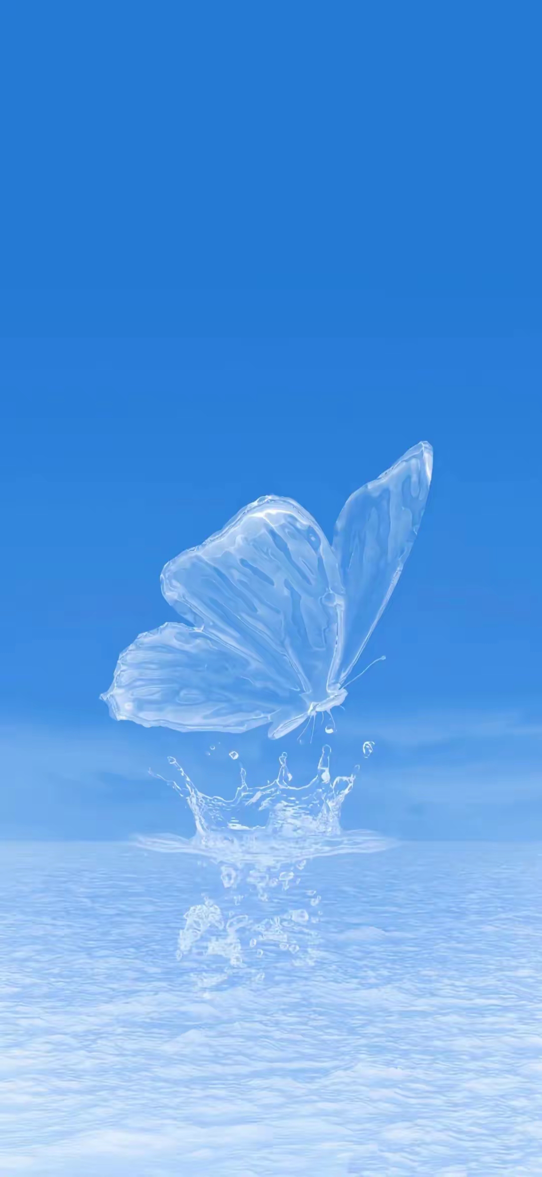 这波淡蓝色壁纸也太绝了,手机秒变童话世界