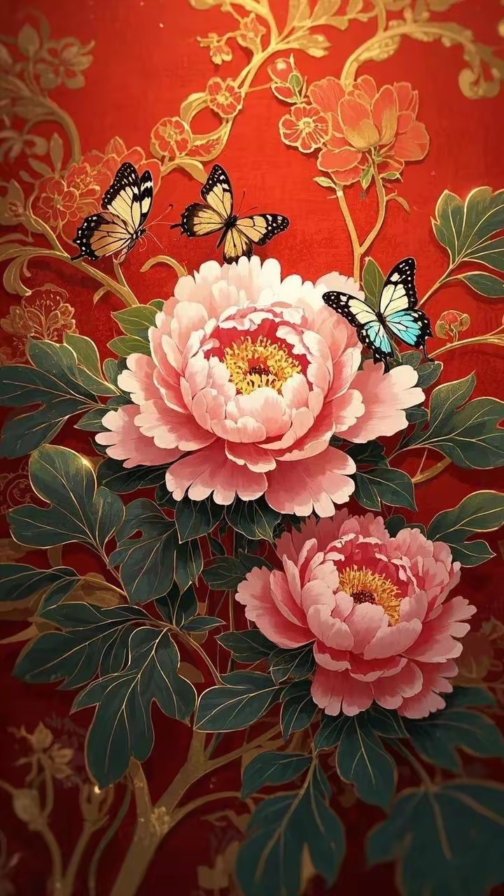 牡丹花开,富贵自来,2025财运亨通,生活富足无忧!