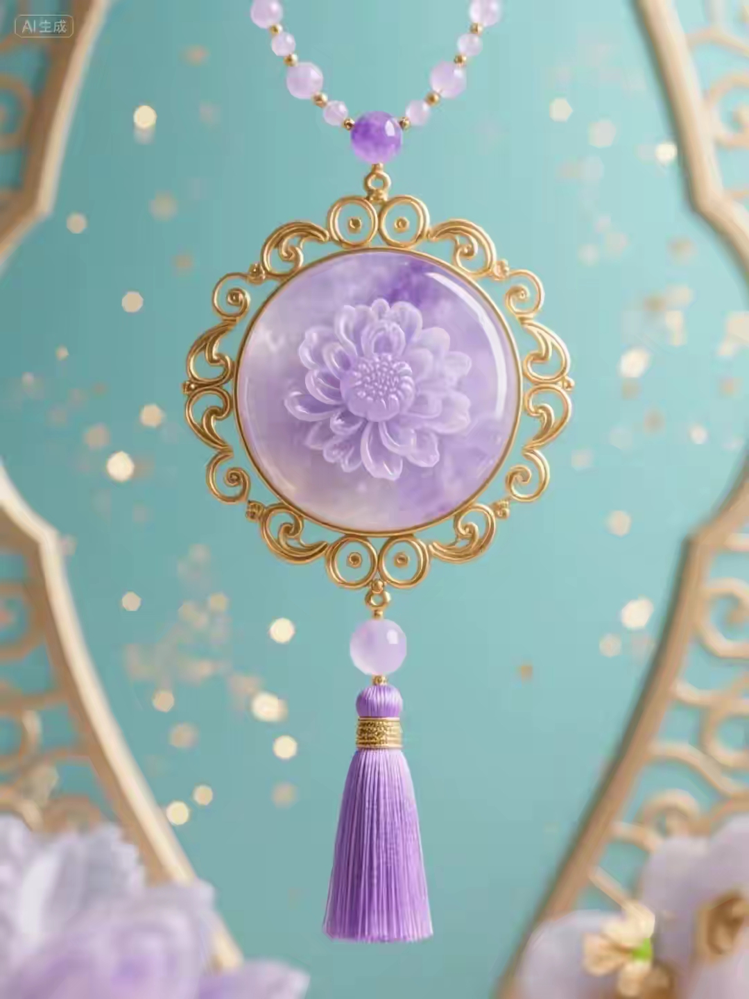 这么美的吊坠背景图,快来选一个吧?