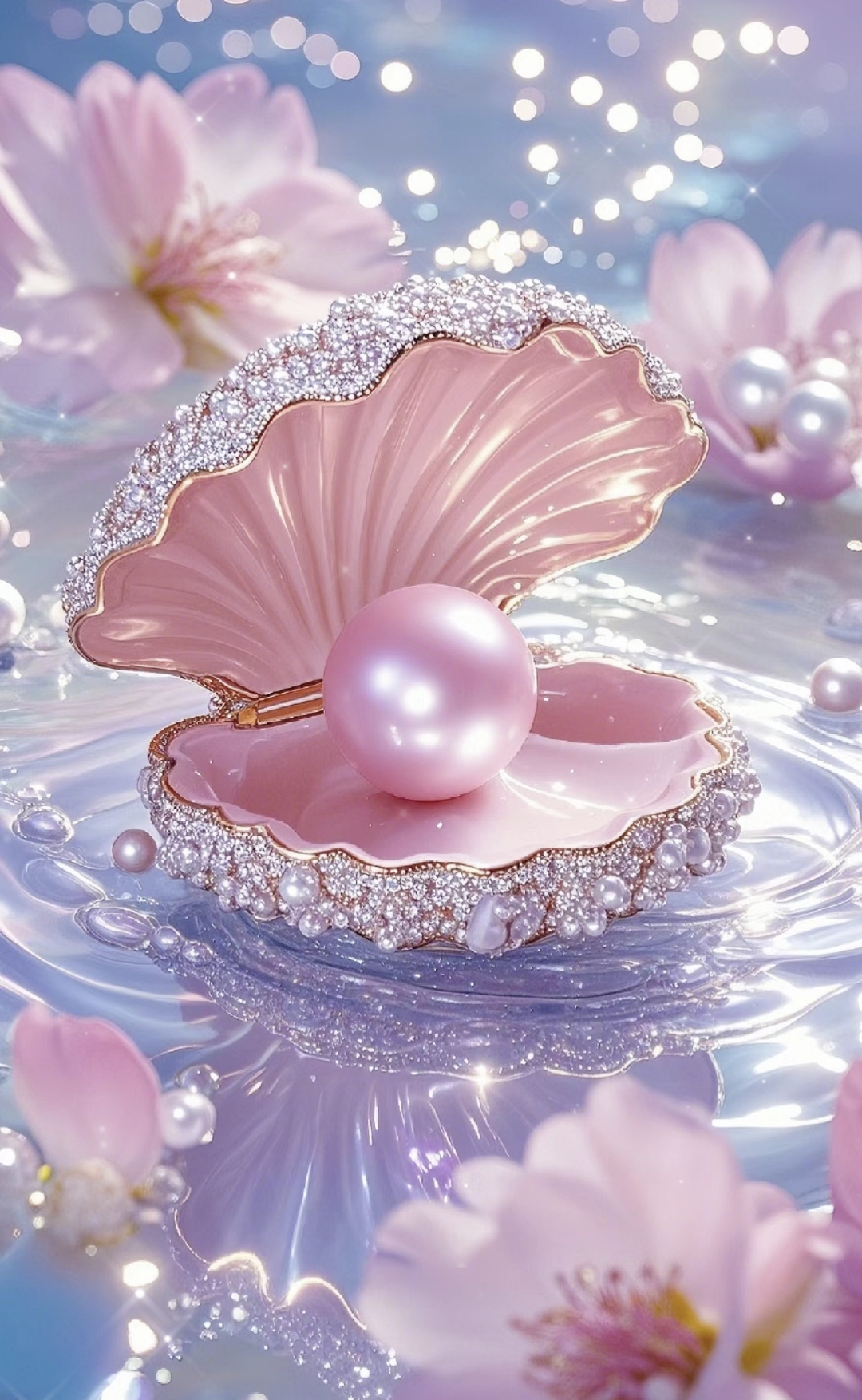 超美的贝壳珍珠壁纸 #唯美壁纸#粉色系#仙女必备#壁纸分享