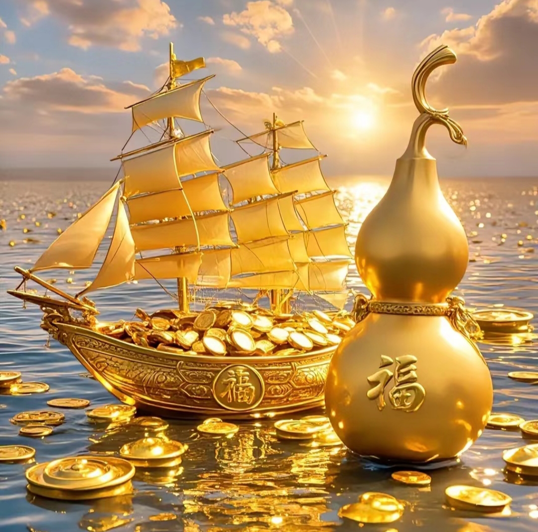 福禄双全,一帆风顺,顺风顺水顺财神