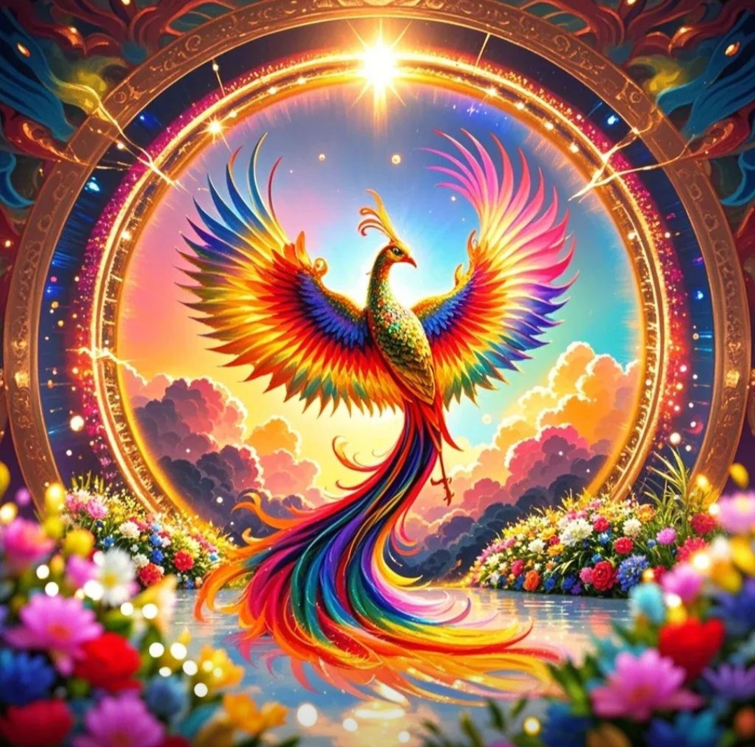 旺财运旺事业头像~凤凰展翅,青云直上,祥光满路,前程似锦,好运倍加,八