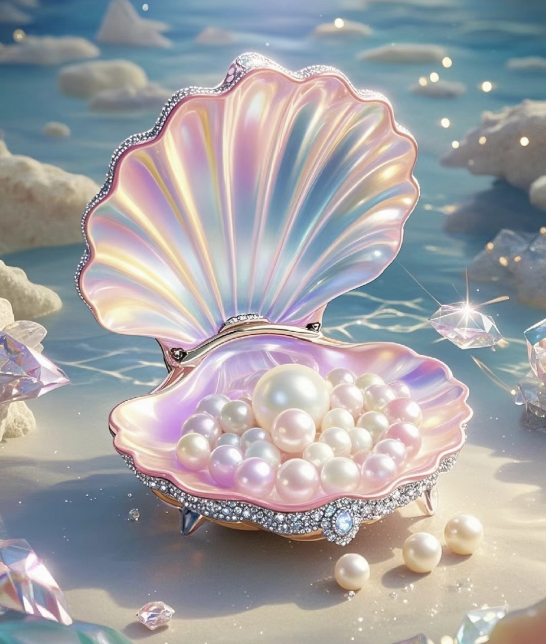 唯美的贝壳珍珠壁纸