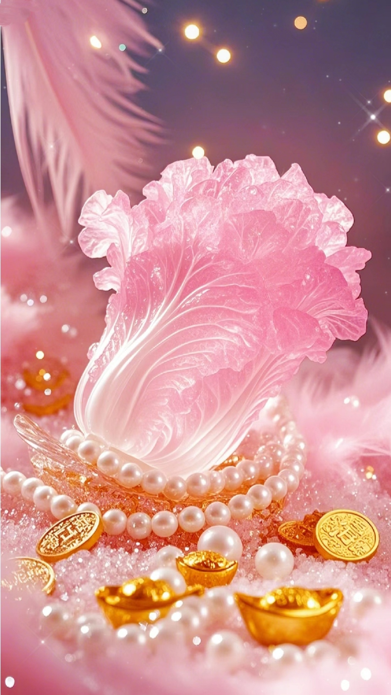 粉水晶白菜~百财纳福