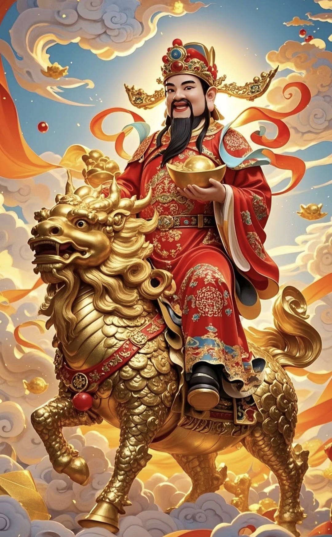 恭请财神爷驾临,接八方来财