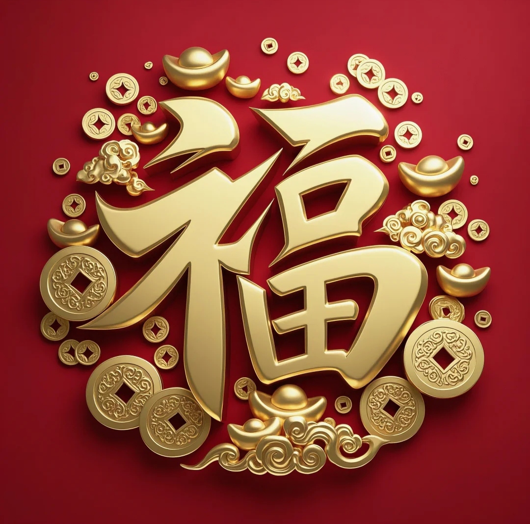 金福字头像~福运当头,鸿福齐天,福气盈门,财运兴旺,幸福美满!