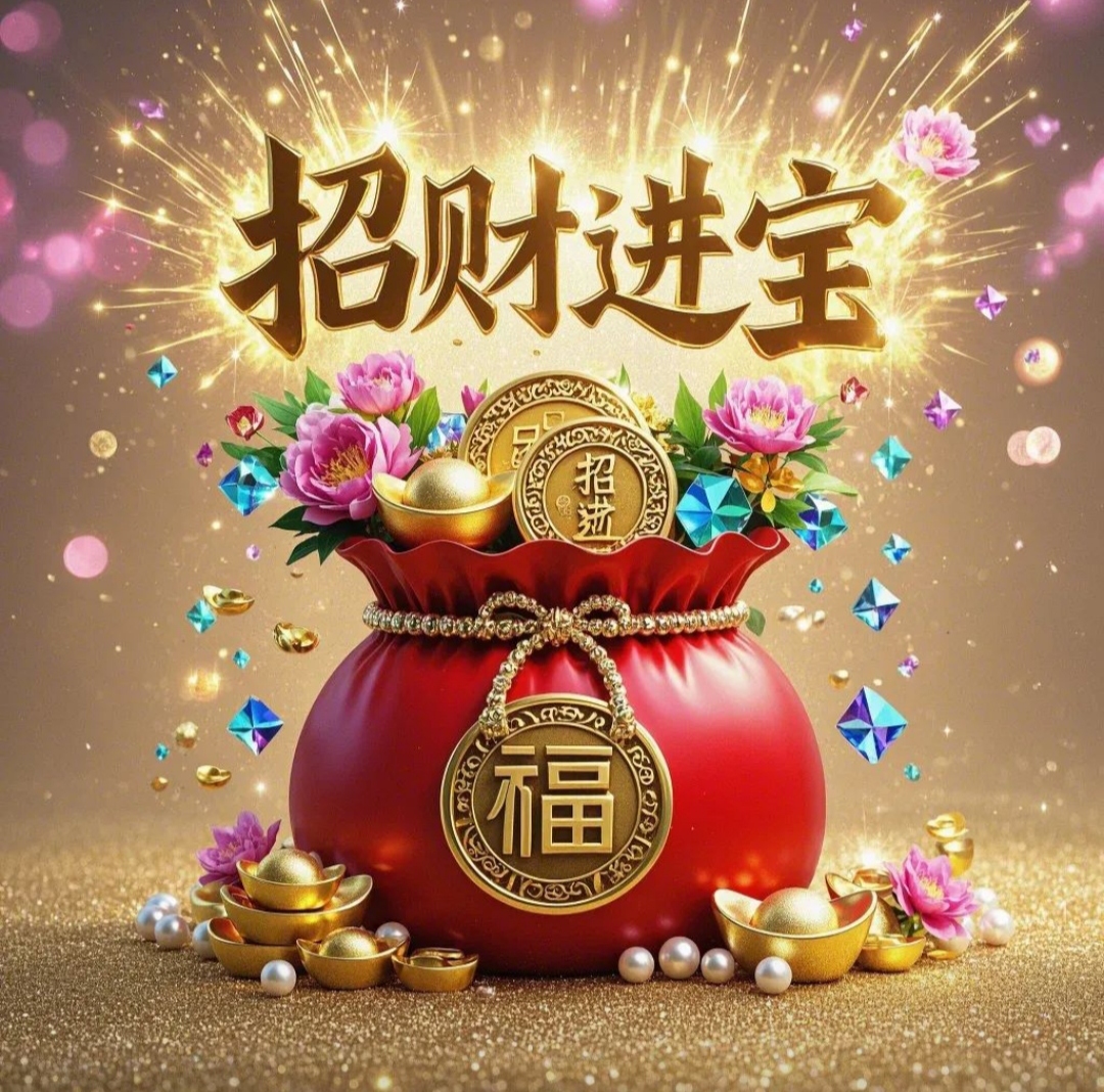 招财旺运福袋头像~招财进宝,聚财纳福,吉祥如意,好运连连,财源滚滚