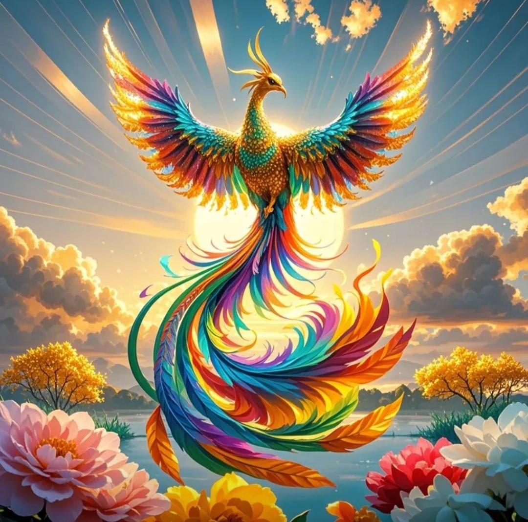 旺财运旺事业头像~凤凰展翅,青云直上,祥光满路,前程似锦,好运倍加,八