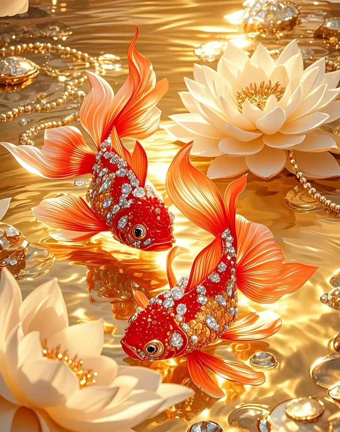 壁纸鱼锦鲤旺运气最灵的壁纸2025姓锦鲤新款图片带来财运的手机壁纸