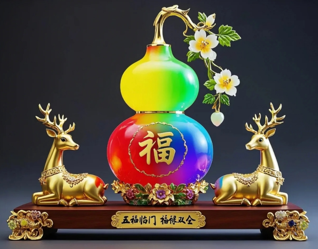 五福临门,福禄双全,一路相伴,福禄安康 愿福气满满,好运相随,福禄常伴