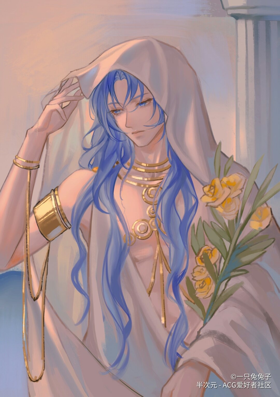 双子座撒加图片  发布者是半次元网友  一只兔兔子