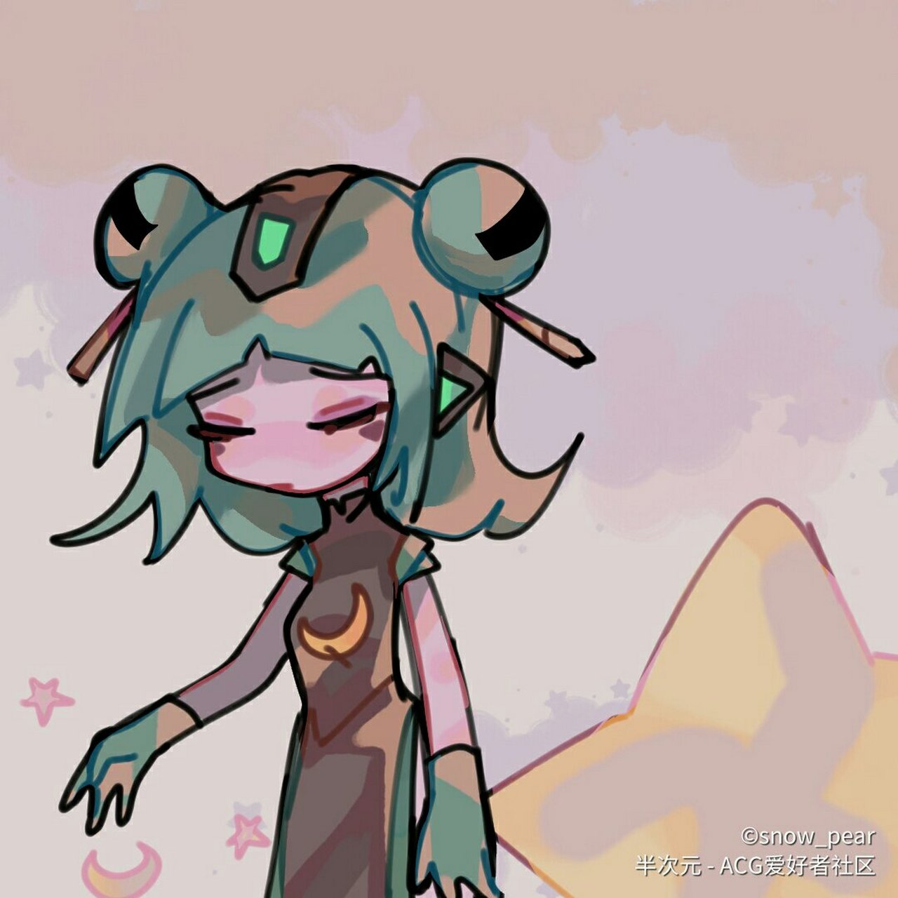 月舞图片.  来自半次元  作者不同详情请看图片右下角.