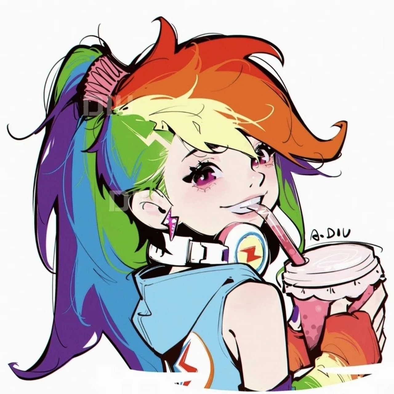 拟人手绘真的好看啊!#小马宝莉# 画师:一只丢