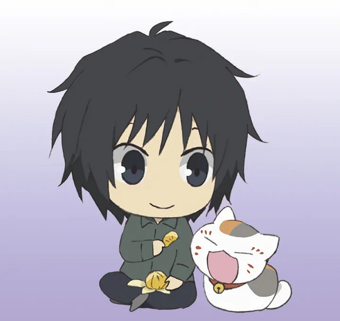 还有猫咪老师!q版超可爱!#夏目友人帐# 期待第七季!