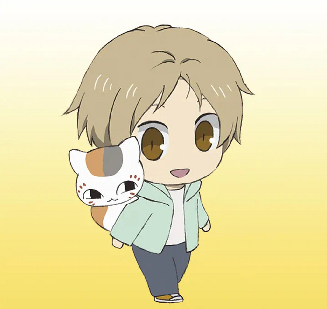 还有猫咪老师!q版超可爱!#夏目友人帐# 期待第七季!