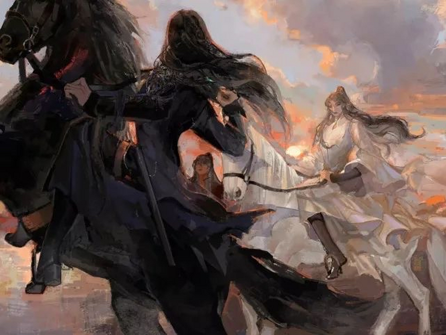 何人知我霜雪催,何人与我共一醉!#杀破狼# 顾昀x长庚 画师:燕雀(lof)
