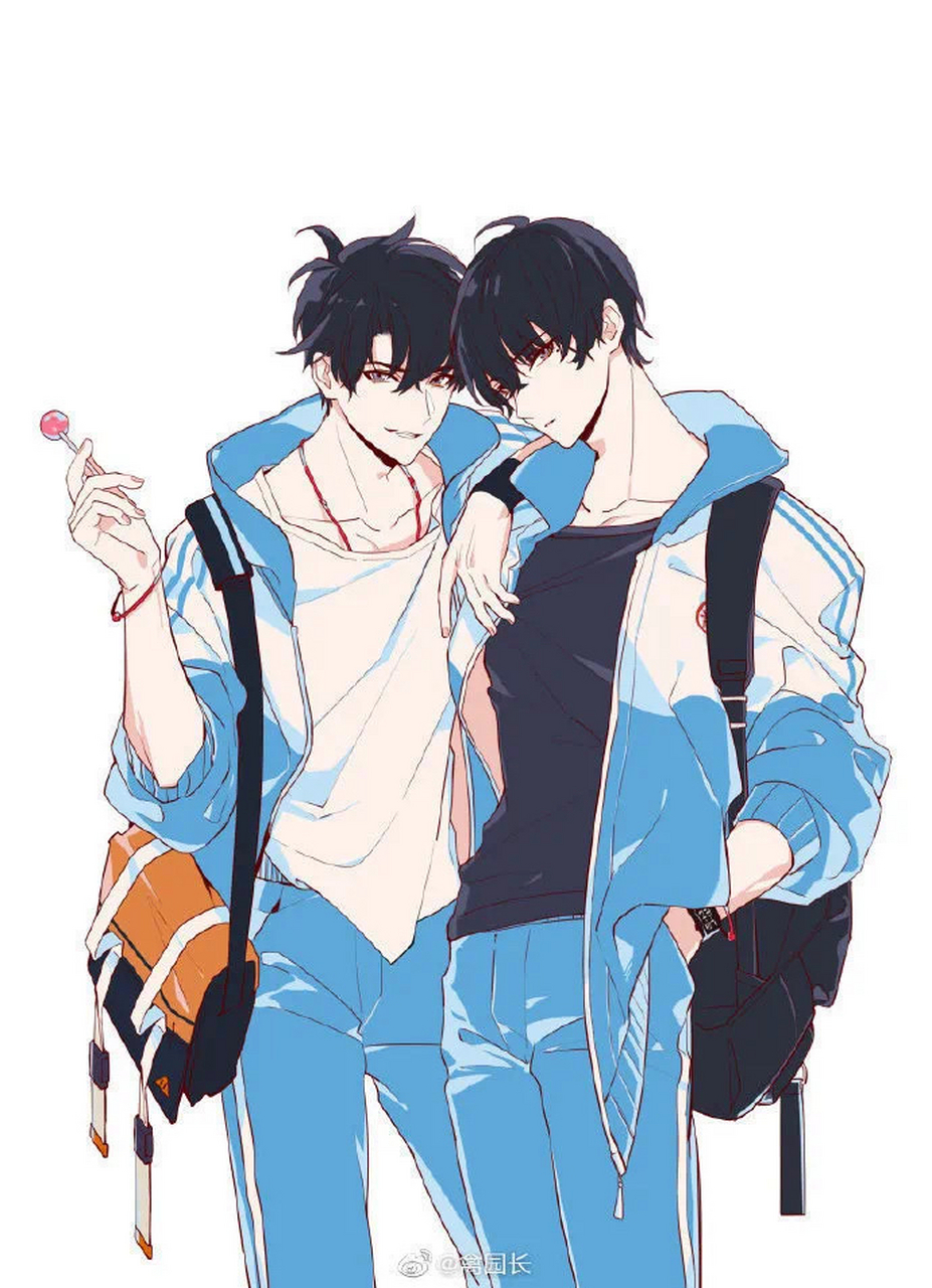 清华双杰,谋财害命[二哈]#伪装学渣# 贺朝x谢俞    画师:禽园长