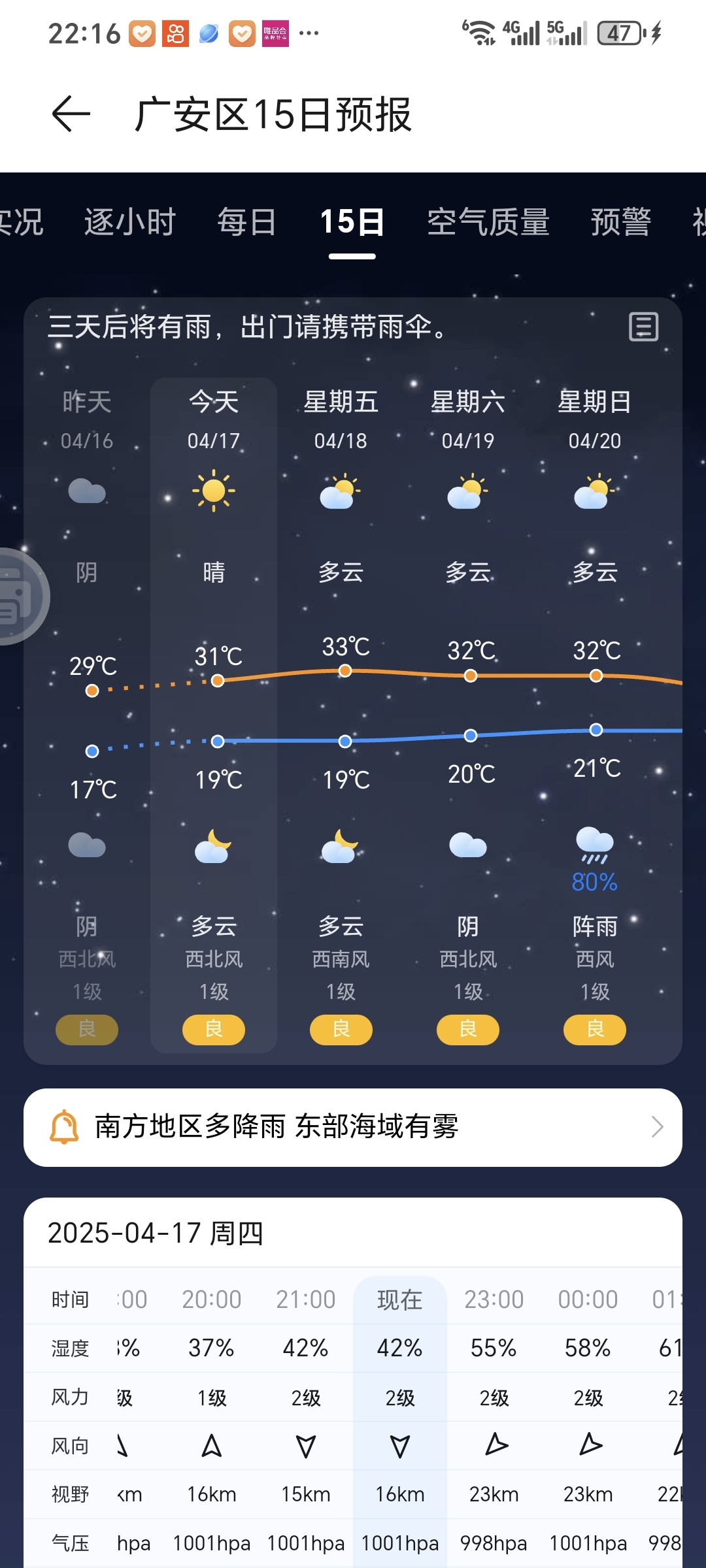 大足天气预报7天精准马上知