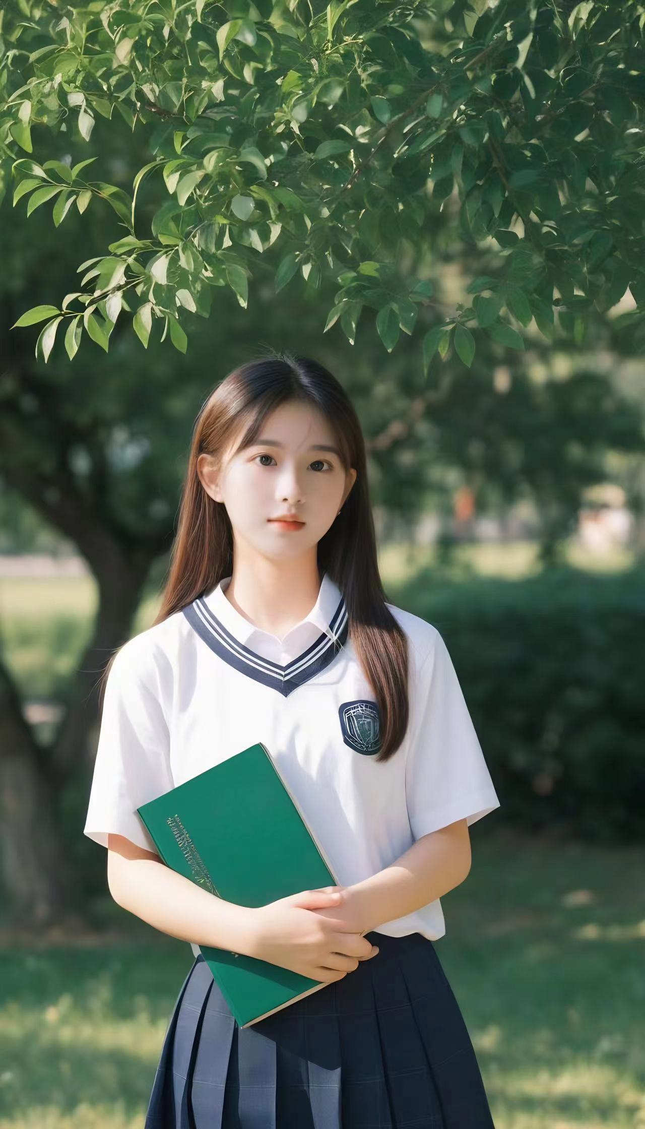 微风轻拂,裙摆微微飘动,那画面如诗如画,满是青辞宕 校园女生清纯女生