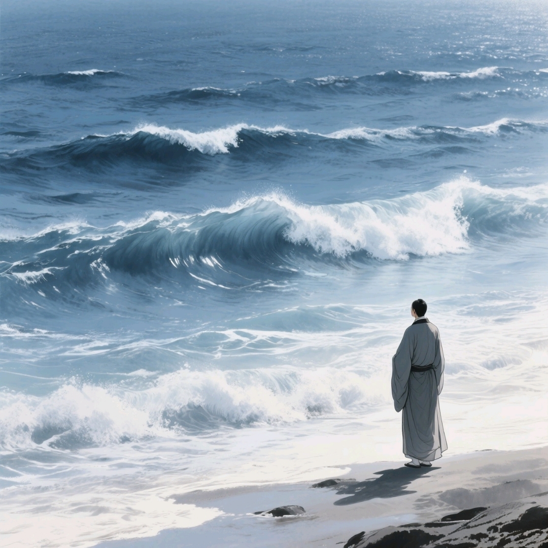 这两个字所承载的,是对宇宙万物根源与本质的探索和认知,恰似大海蕴藏