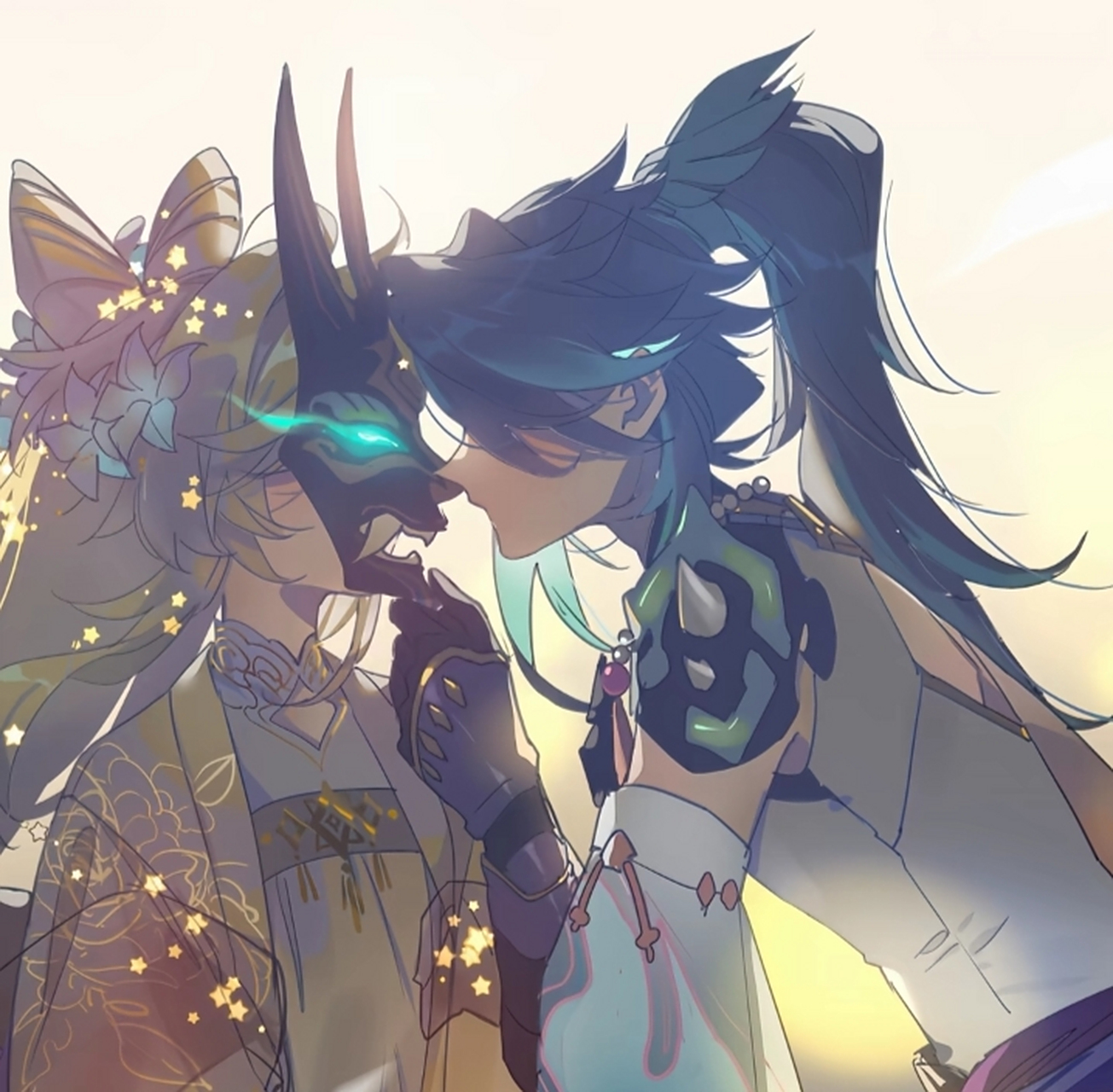 百度创作灵感中心# #热门# #原神头像##原神#riea楠 #魈荧 #知妙 #鸣