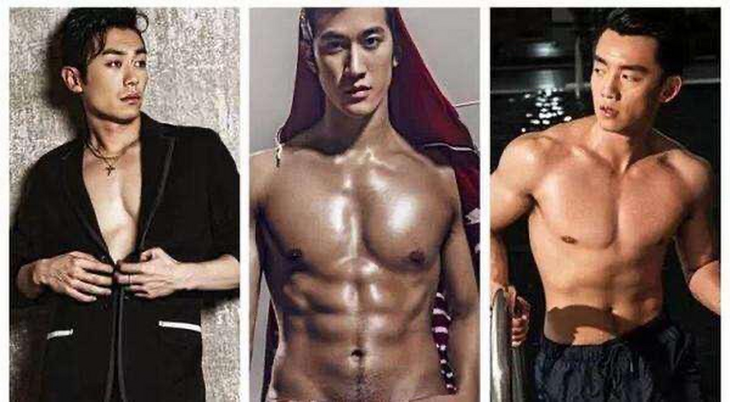 王力宏六块腹肌最男人爱,朱亚文体脂率15%受欢迎! 1.