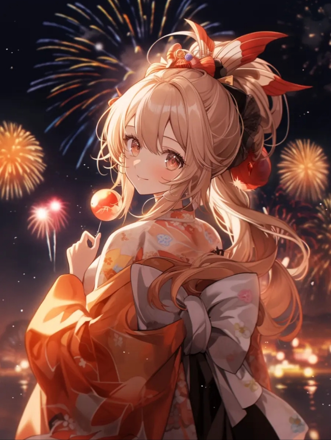 "回眸一笑百媚生,六宫粉黛无颜色",烟花女孩真好看啊!