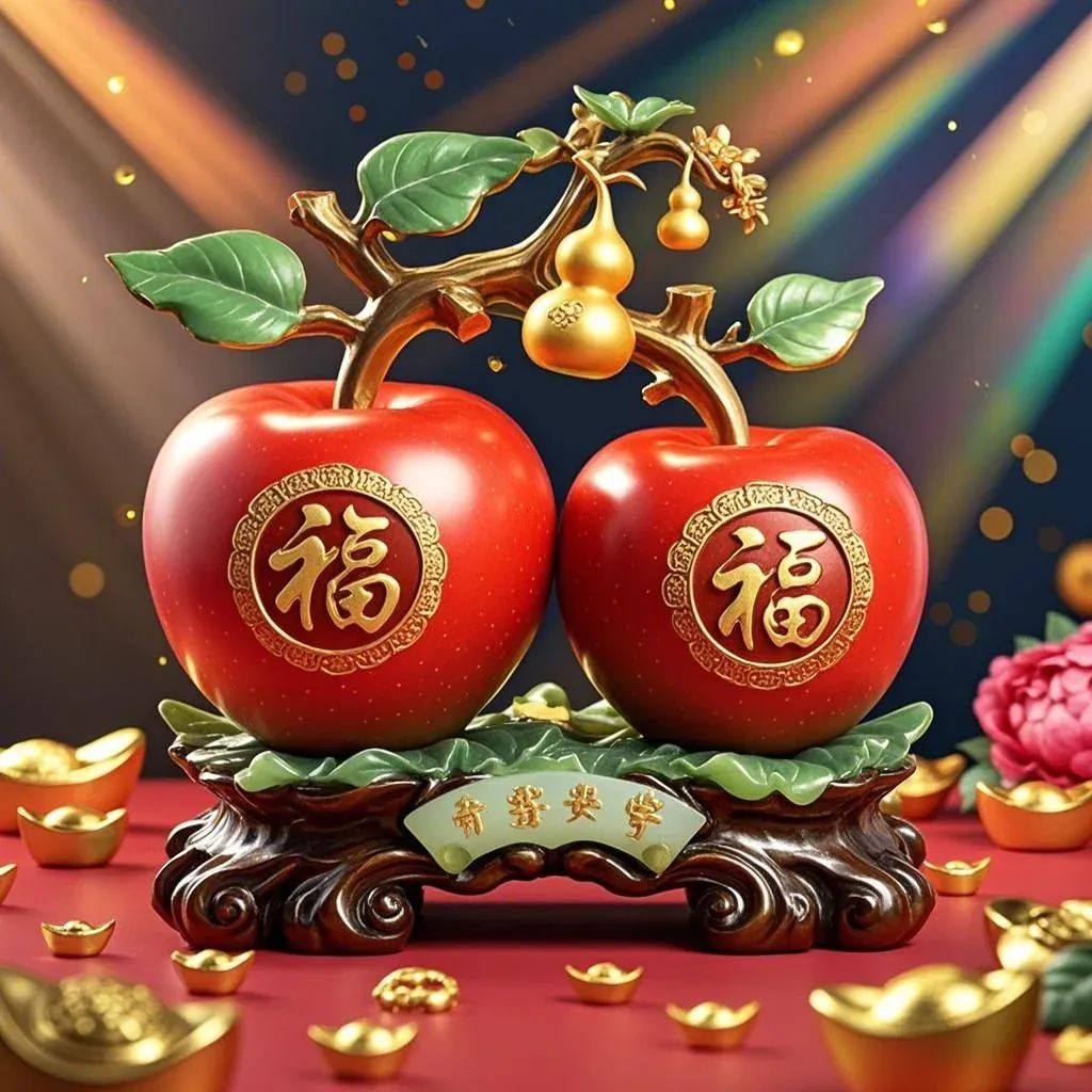 了苹果送福,接下来的岁月你必然福运缠身,喜乐安康,生活甜蜜,平平安安