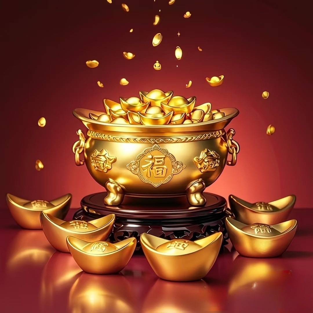 家有聚宝盆,招财进宝,财源滚滚壁纸～ 盆聚八方财
