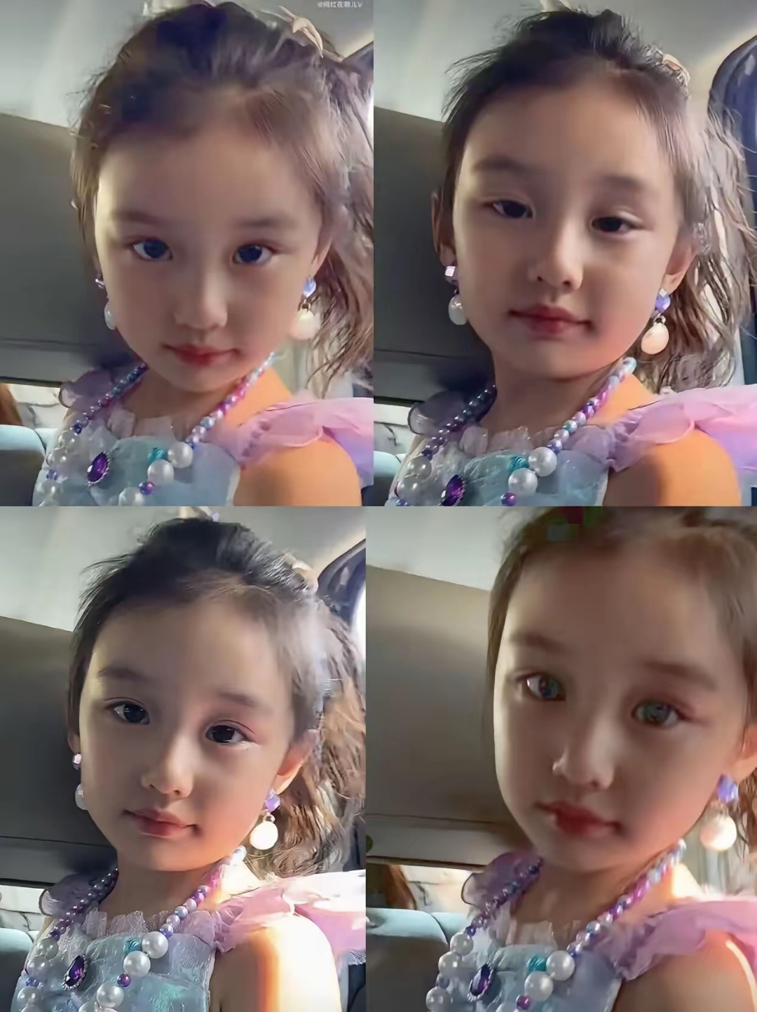小糯米不仅外表像妈,性格也活泼开朗,古灵精怪,妥妥的"小杨幂"