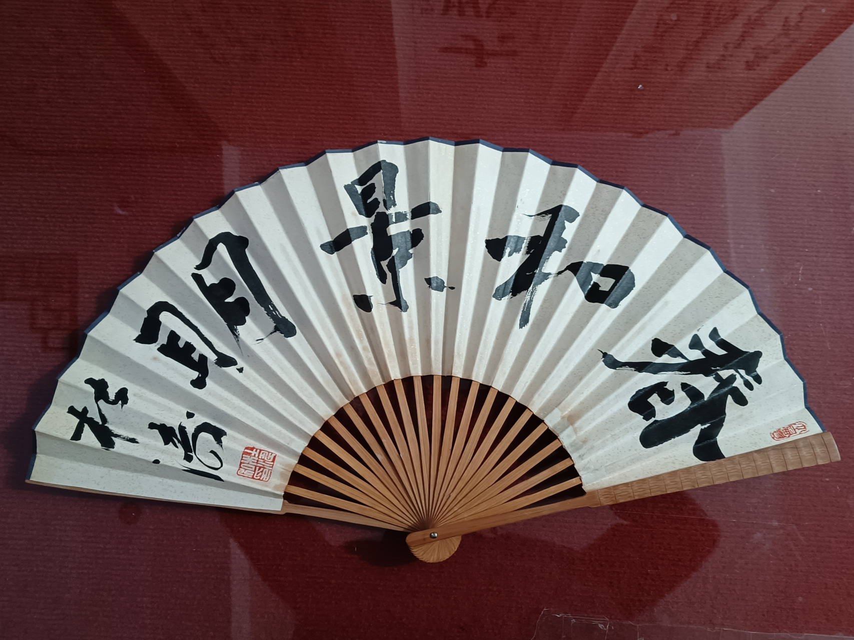 杜涛一一书法折扇(春和景明).