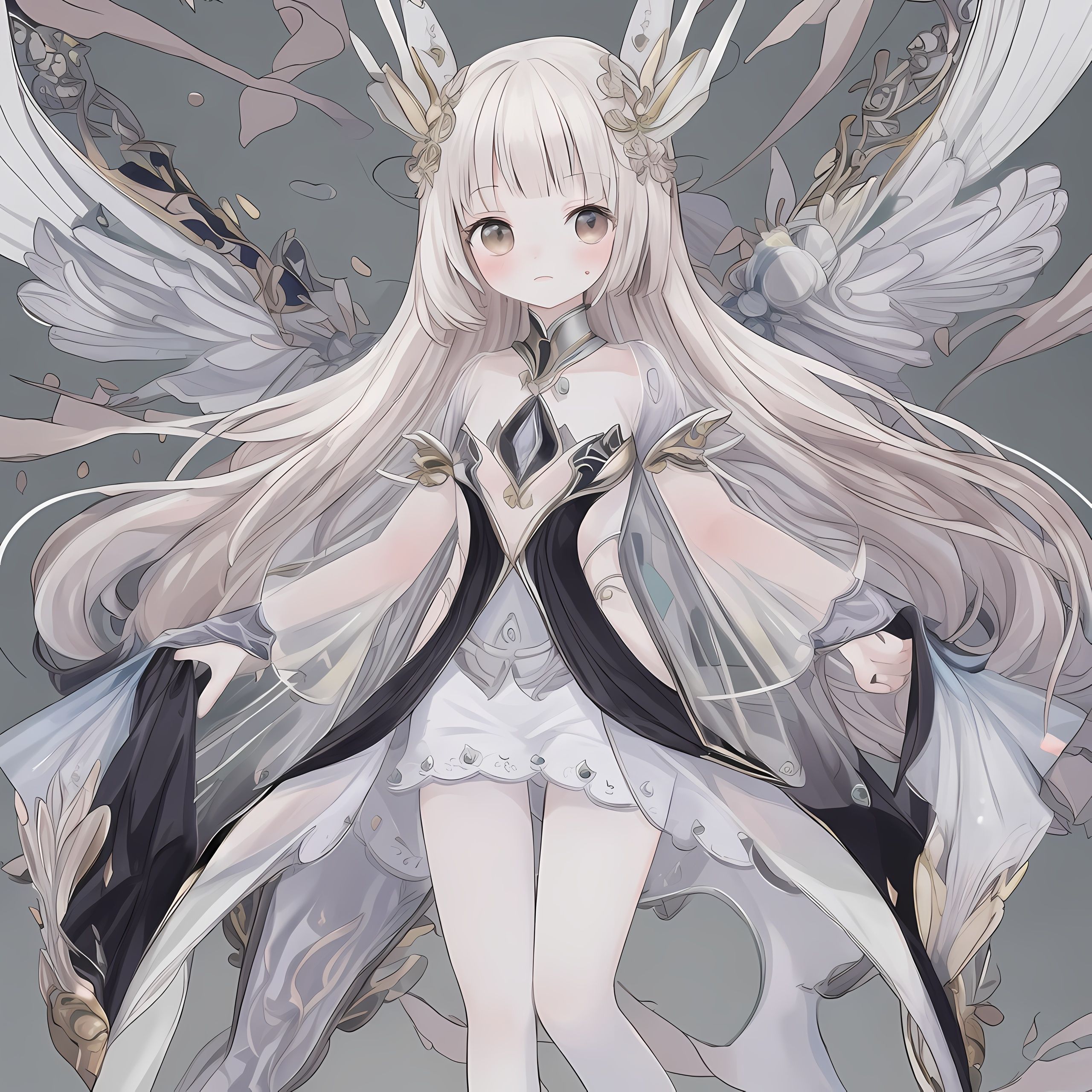 这幅动漫女性角色图真是美到我心坎里啦!