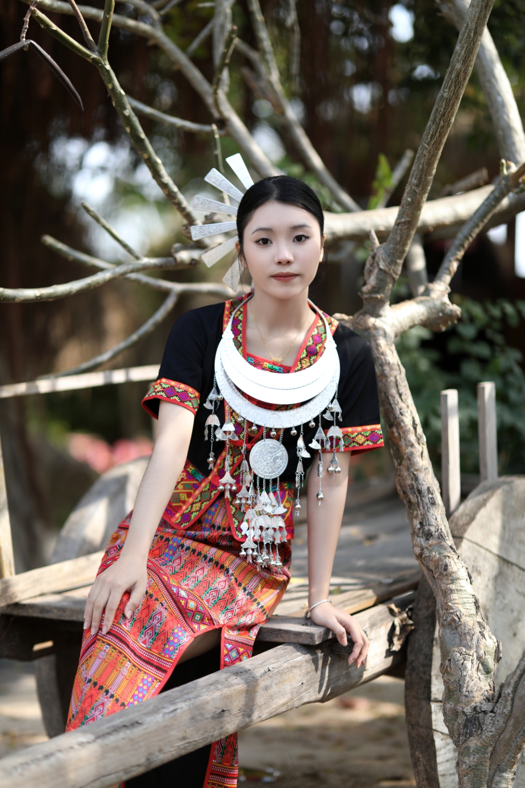 三亚黎锦元素服饰约拍#三亚约拍#黎族服饰