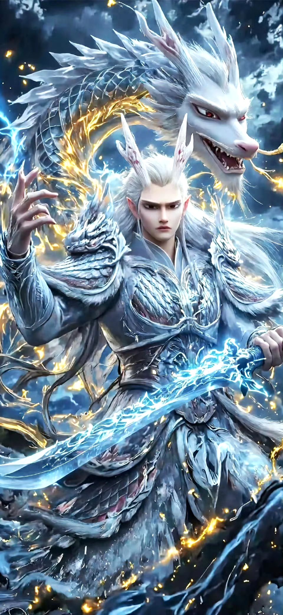 熬光帅气壁纸图图,东海龙王这长相应该算是三界第一美男子了,可以去抢