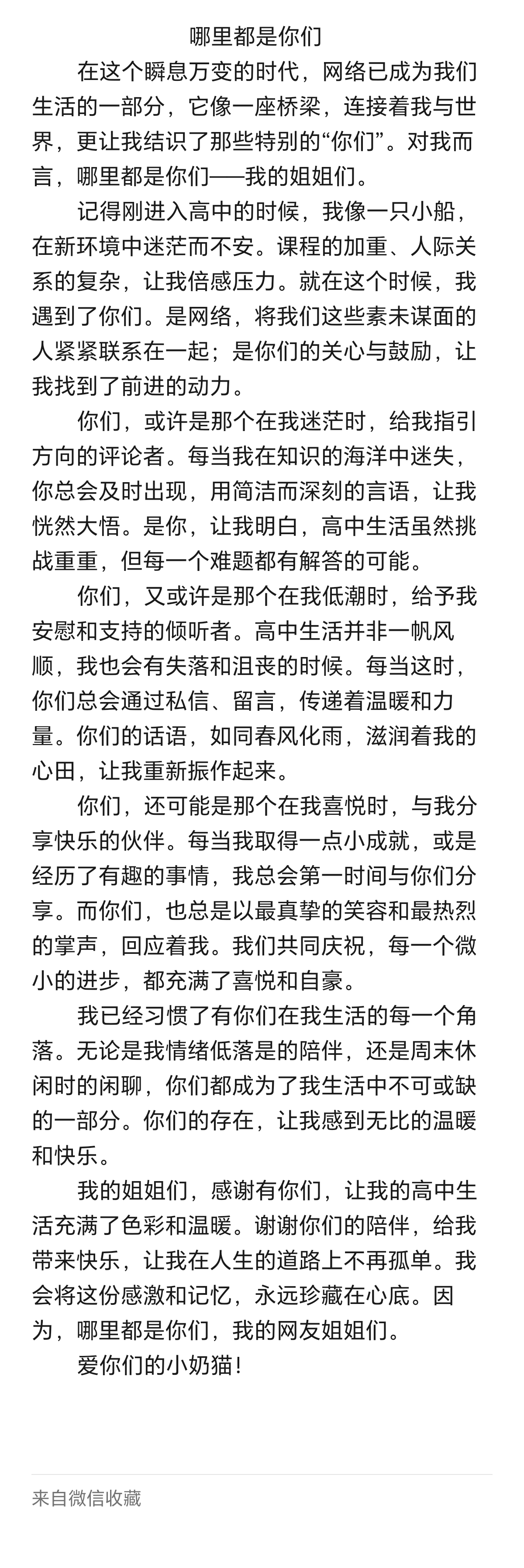 哪里都是你们 在这个网络编织的世界里,我遇见了你们