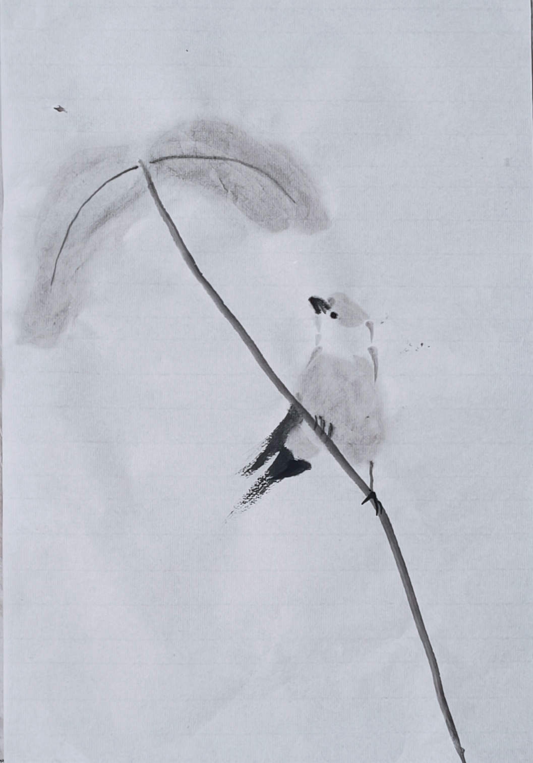 小名叫美丽的小女孩所画一组简易水墨