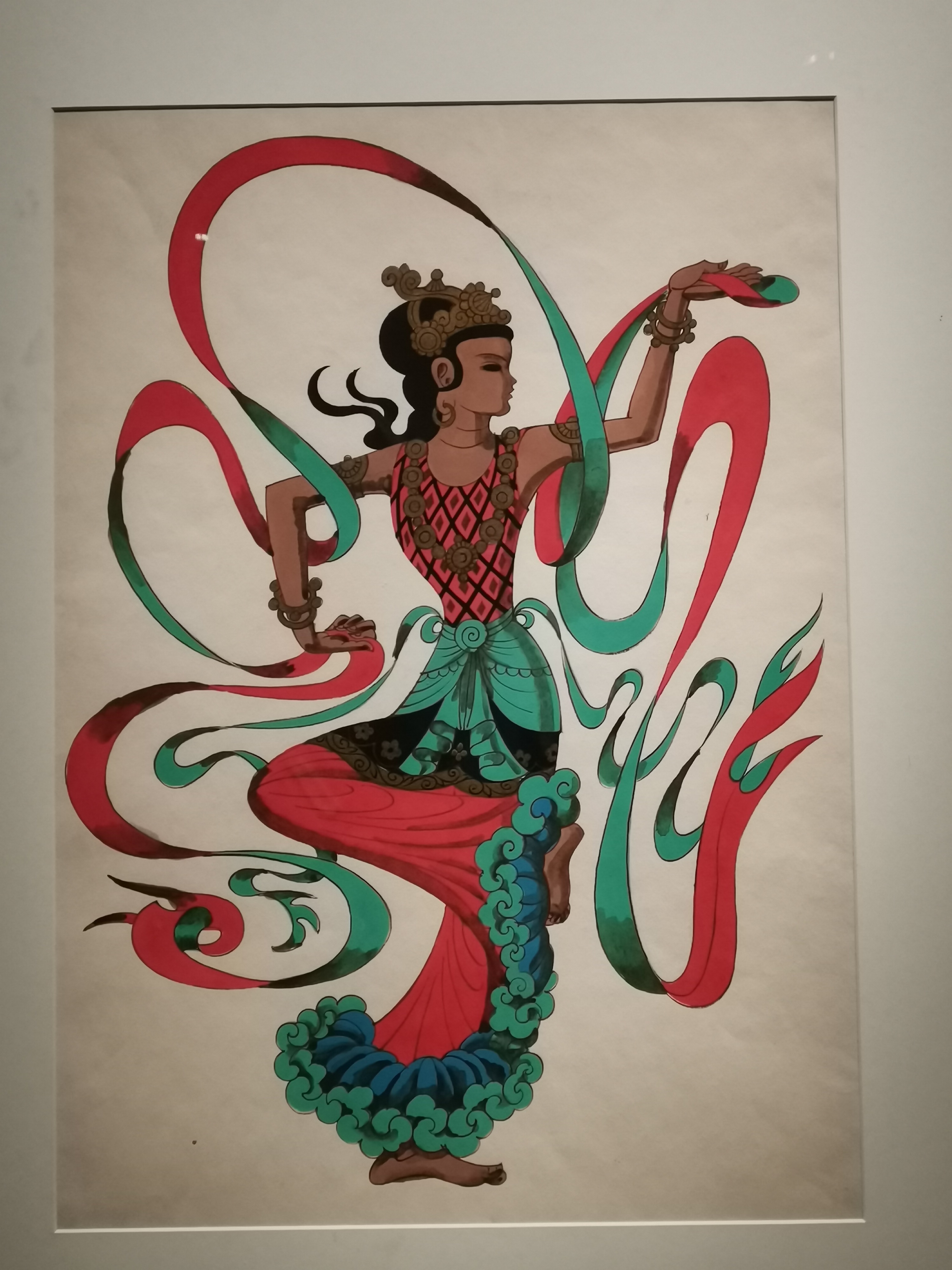 最近在中国美术馆最重要的展览是关于敦煌的,精美的壁画是国之瑰宝