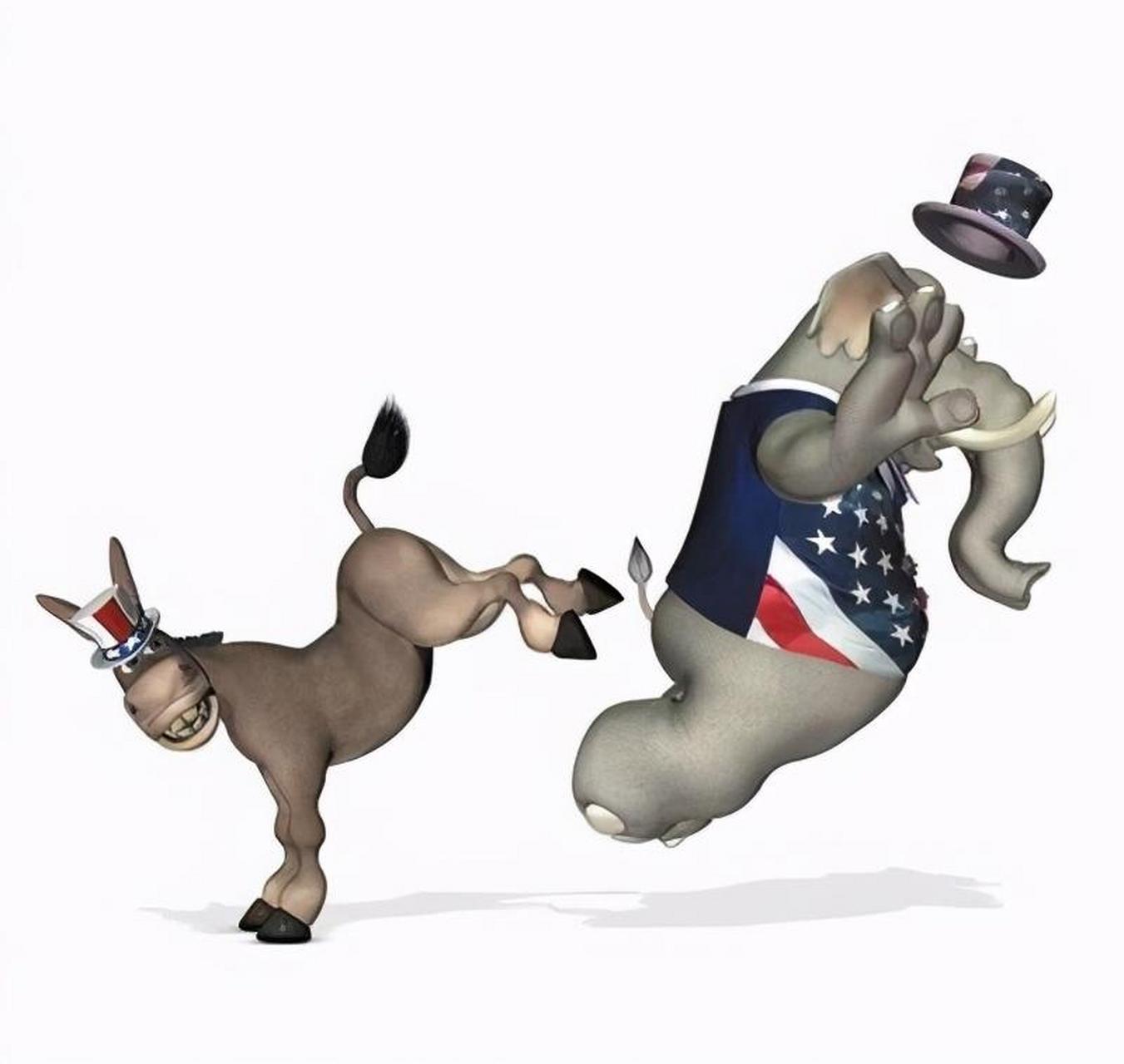 美国内部越乱 这个世界就越安全 驴象之争 猪狗相斗