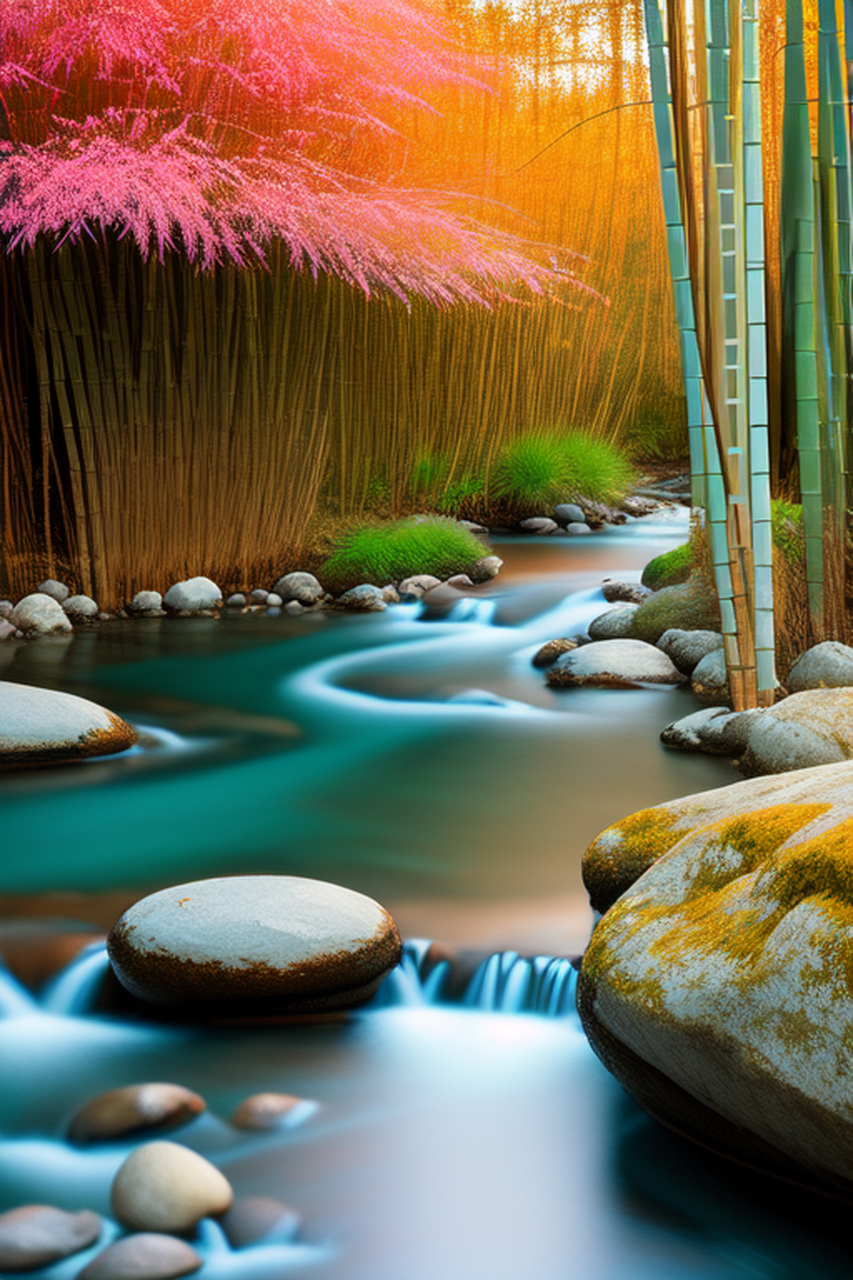 "91清澈见底的小溪,91蓝色的溪水在阳光下闪闪发光,仿佛它来自